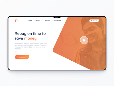 Website landing page