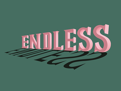 Endless 3d design endless lettering letters perspective s2creatives type typography