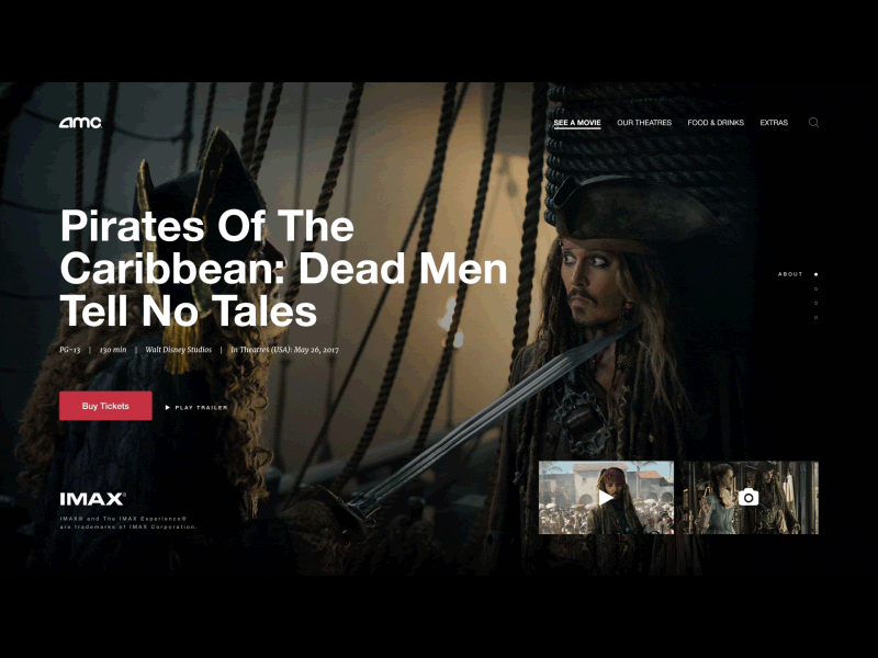 Amc Theatres - Website Redesign amc cinema developer inspiration landing movie player ui ux webdesign webdeveloper webdevelopment