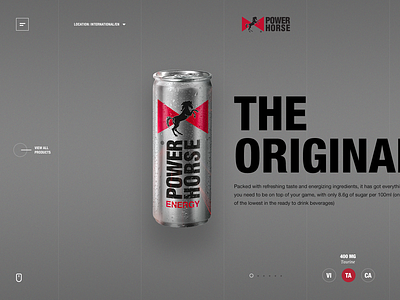 Power Horse Products 3d cgi drink html5 inspiration product