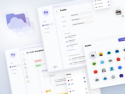 Portal design accountants avatar cloud interface portal profile responsive robots ui uiux ux web webdesign