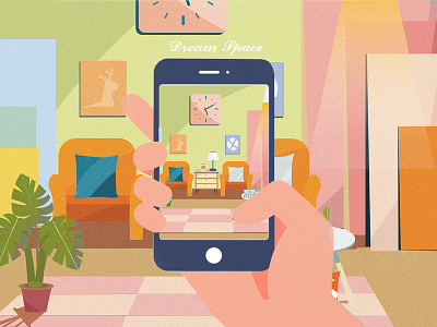 Dream Space design flat illustration ux