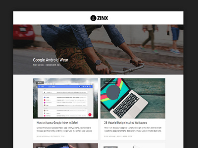 Design for thezinx.com blog design web design zinx