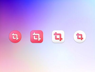 New logo for Pika.style branding gradient icon logo pink red