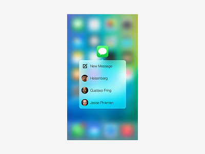 3d Touch Popup in iPhone 6s/6s Plus 3d touch concept ios 9 iphone 6s iphone 6s plus popup