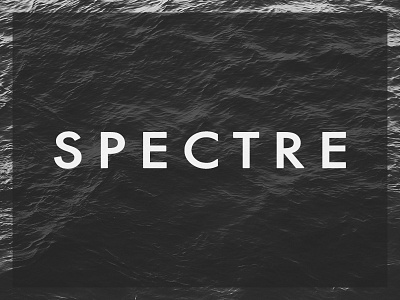 Spectre black dark grey spectre typography white