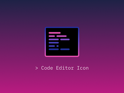 Code Editor Icon By Rishi Mohan On Dribbble