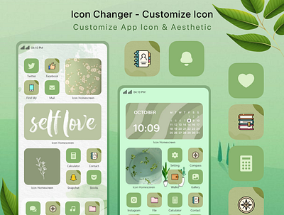 Greenery Aesthetic ios14 Icon & Widgets