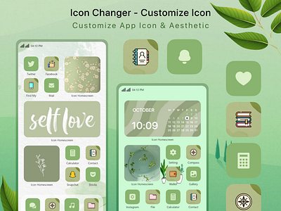 Greenery Aesthetic ios14 Icon & Widgets