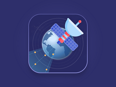 Satellite Frequency Finder Icon app branding design icon logo typography ui ux