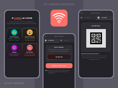 IP Camera Monitor (Product Base) app branding design icon logo typography ui ux