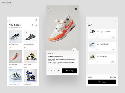 Nike Shoes App Design