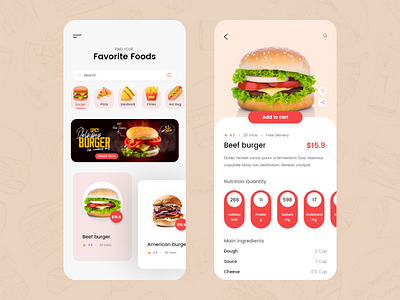 Foods App app branding design icon logo typography ui ux
