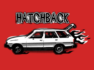 Hatchback 80s fire hatchback station wagon stencil toyota