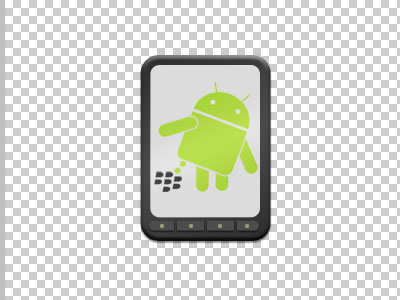 anDroid pooping on blackberries