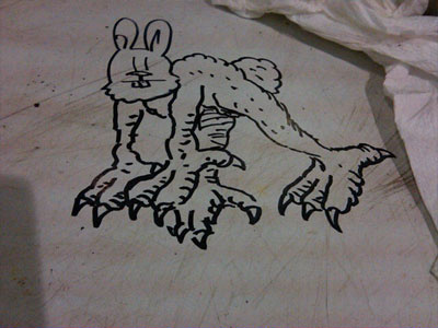 Super8 spoiler bunny monster sharpie