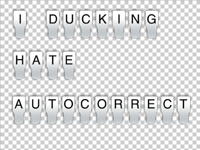 Auto Duck autocorrect iphone keyboard touch screen typing