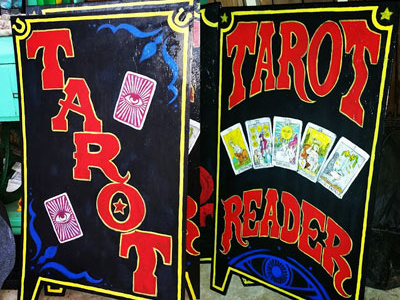 Hand Painted Sign card lettering painted sign tarot
