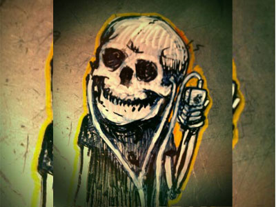 iPhone Skull apple dead doodle iphone ipod skull