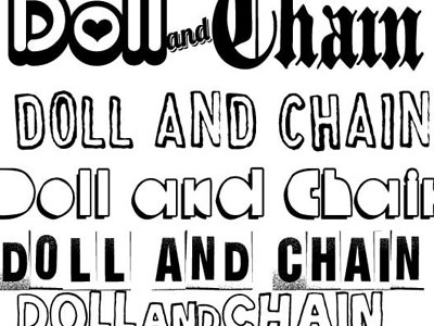 Doll and Chain font logo typography