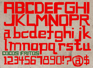 Cocosfritos fonts hand drawn