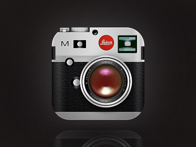 Leica camera icon illustration leica