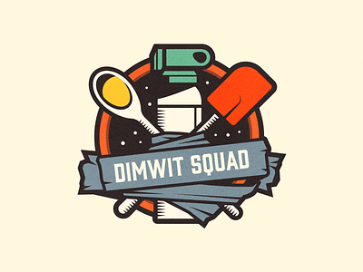 Dimwit Squad carmilla green illustration logo logo design logomark orange red yellow