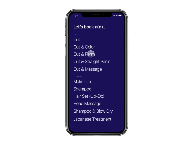 Booking App Concept - Framer Prototype animation app booking framer ios iphone x prototype service