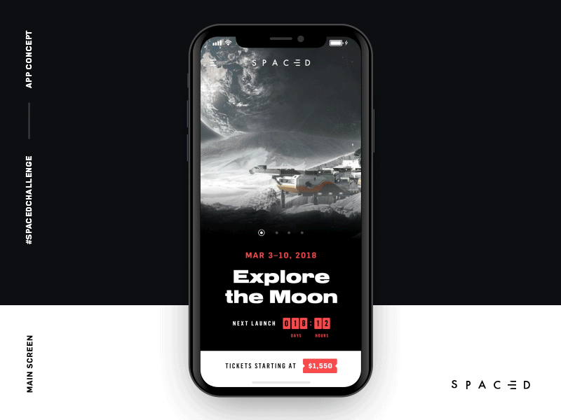 #SPACEDChallenge - App Concept (Animated)