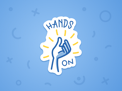 Sticker for Designathon: Hands-on! design process designathon goodpatch hands on illustration sticker
