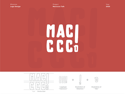 Dribble Maciccco Talk design logo type typedesign