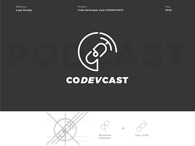 Logo Codevcast branding code design illustration logo logo design logotype type typography vector