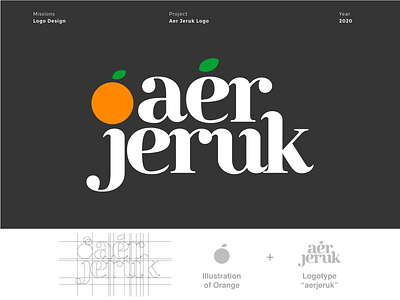 Logo Aerjeruk design illustration logo logodesign logotype type typography vector