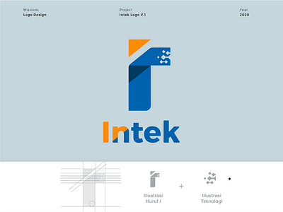 Logo Intek v.1 branding design illustration logo logodesign logotype type typography vector
