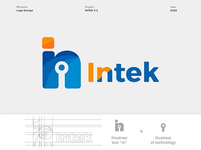 Logo INTEK V.2 design illustration logo logotype vector