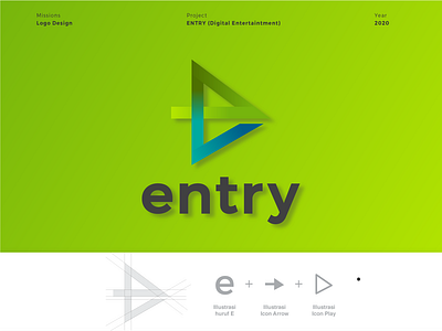 ENTRY Logo design illustration logo logodesign logotype type typography vector