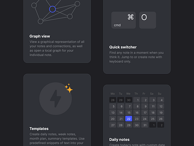 Collect your thougths - base features product design ui ux web