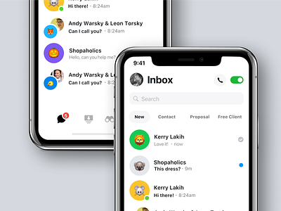 Omnichannel messenger. Mobile app ios messenger mobile omnichannel product design ui ux