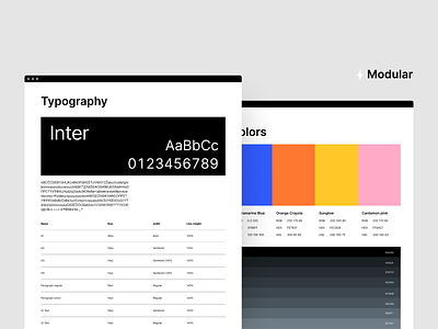 Modular - Brandbook brandbook branding design system palette product design ui uikit