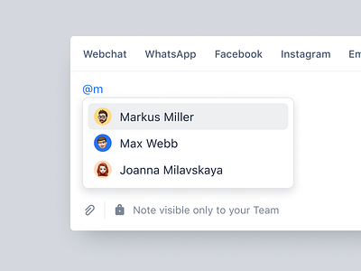 Omnichannel messenger. Input