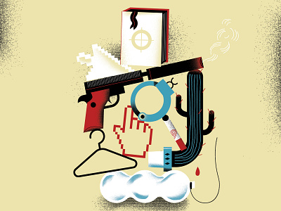 magazine cover criminal detective editorial illustration illustration magazine cover