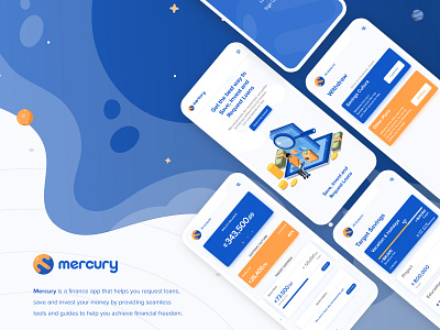 Mercury Mobile App | UX/UI Design app design illustration ui ux web