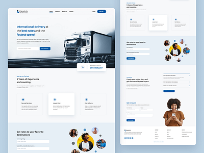 Logistics Company Landing page delivery design landing page logistics ui uiux ux web design