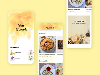 Tea Shop App app mobile product design teashop ui visual design
