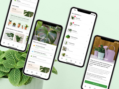 Plant-growing app design app app design nature plants product design ui ux
