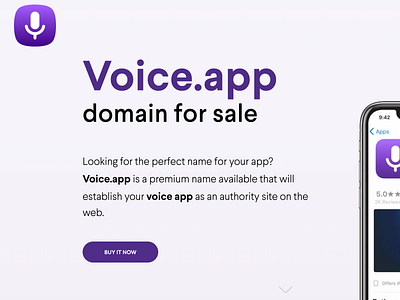 Voice.app - Domain for Sale voice voice assistant