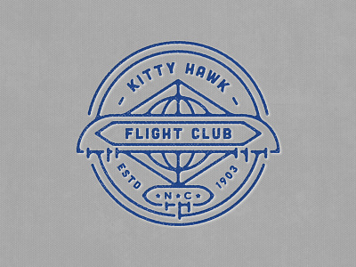 Kitty Hawk Flight Club Badge badge club first flight flight glider kitty hawk nc north carolina wright brothers