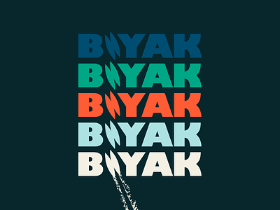 Biyak boat boating brand identity branding decal design identity logo design outdoors sporting goods typography web design
