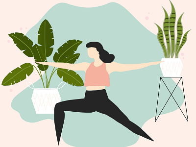 Let yourself grow graphicdesign graphics illstration plants vector yoga