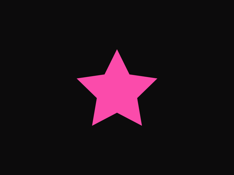 star spins animation app design flat minimal typography web website